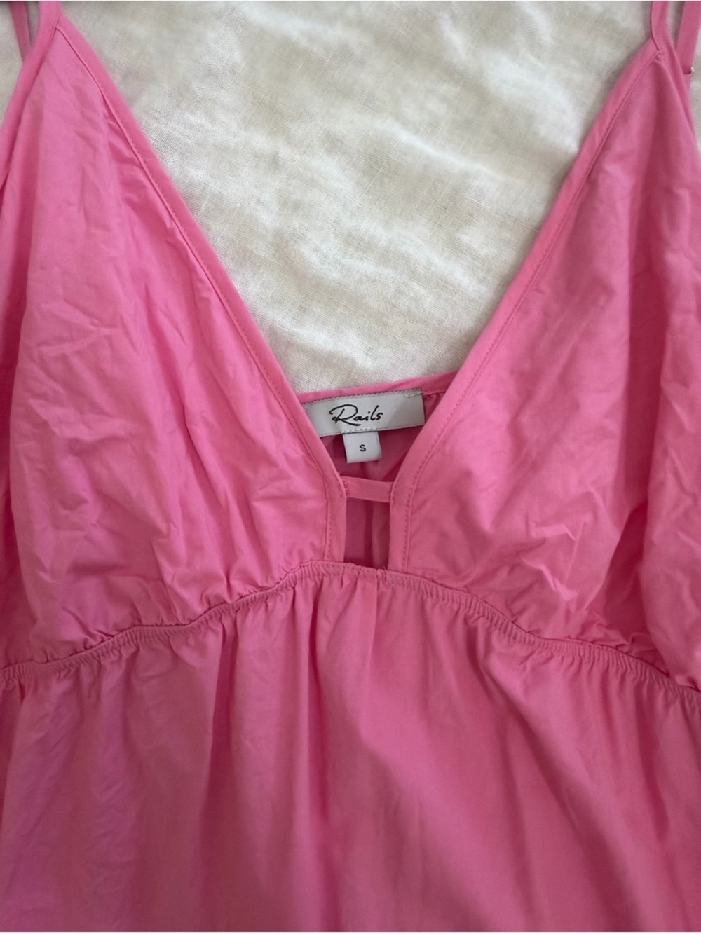 Rails Pink V-Neck Spaghetti Strap Dress